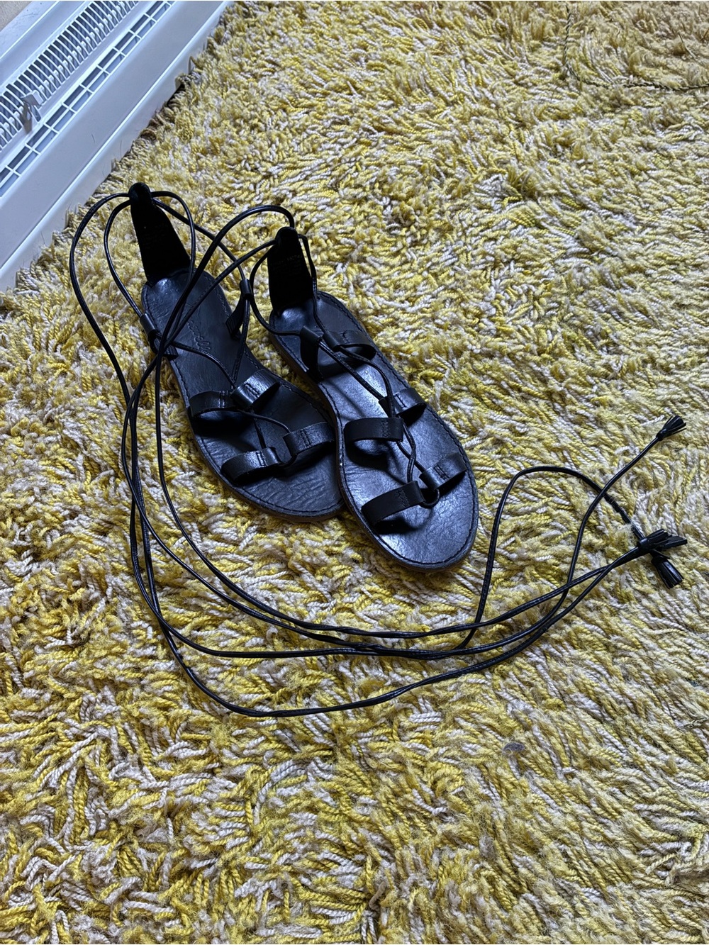 Madewell genuine leather lace up sandals, size 7 - Picture 2 of 7